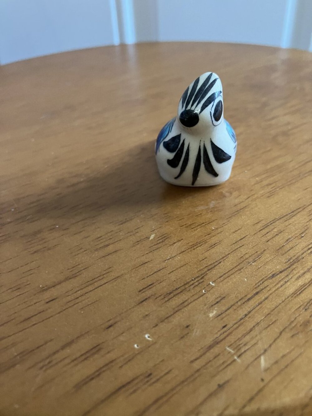 Vintage Mexican Tonala Folk Art Ceramic Bird Figurine